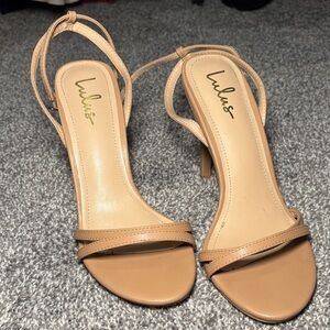 Lulu's Nude Strappy Heels
